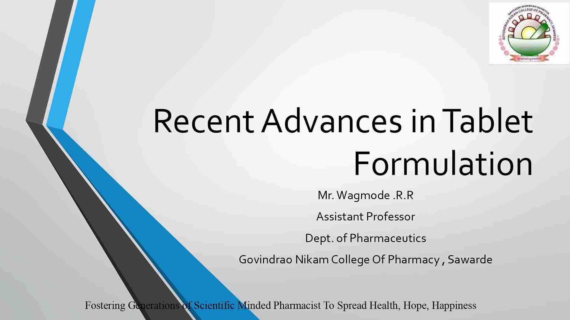 Recent Advances in Tablet Formulation-page-1